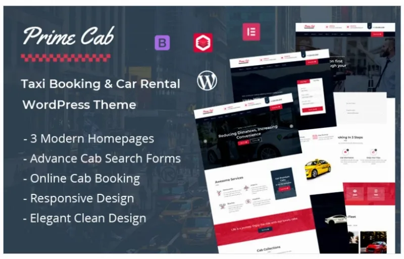 Prime Cab – Taxi Booking & Car Rental WordPress Theme