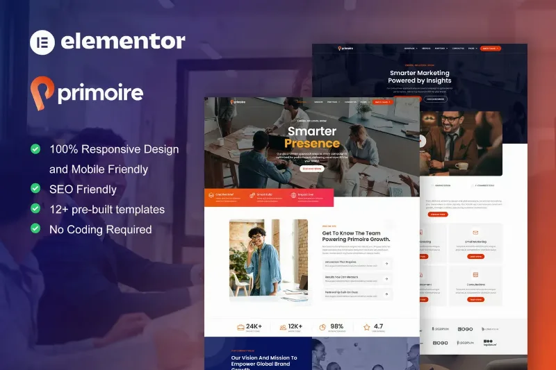 Primoire - Business Consulting Elementor Pro Template Kit