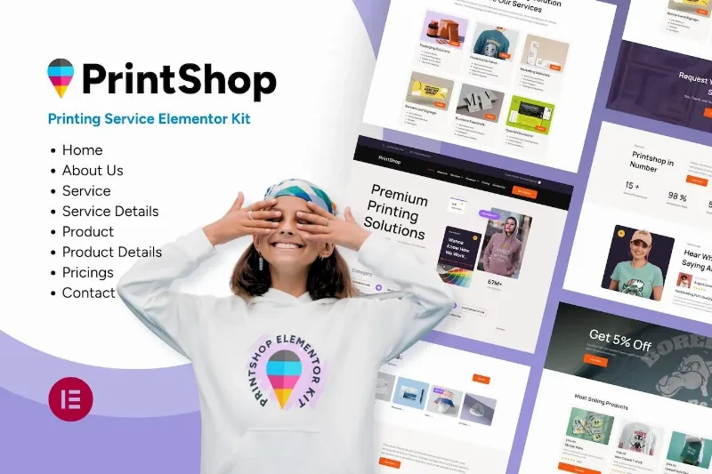 Printshop – Printing Business Elementor Template