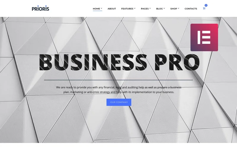 Prioris – Consulting Agency WordPress Elementor Theme WordPress Theme