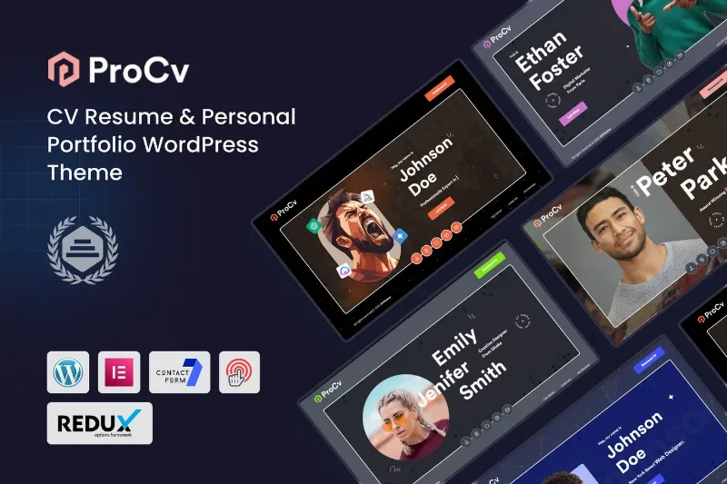 ProCv - CV Resume & Personal Portfolio WordPress