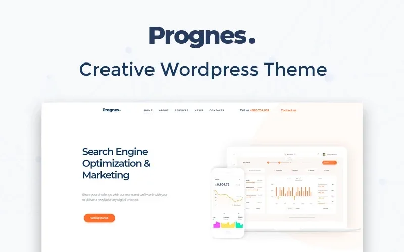 Prognes – Consulting Multipurpose Clean WordPress Elementor Theme WordPress Theme