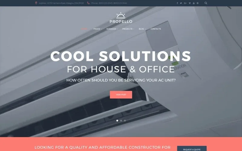 Propello – Air Conditioning Maintenance WordPress Theme