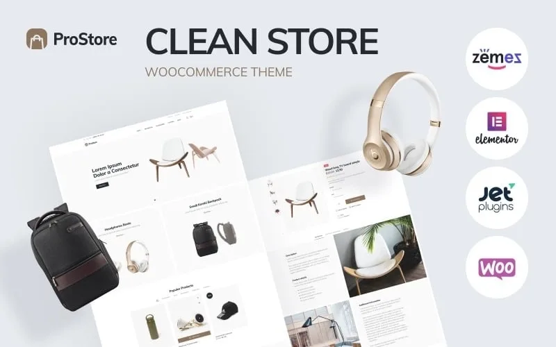 ProStore – Clean Store Template For WooCommerce With Elementor
