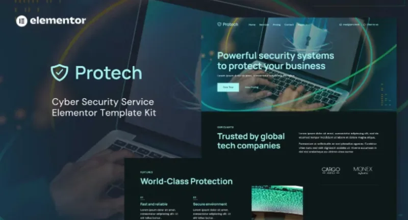 Protech – Cyber Security Service Elementor Template