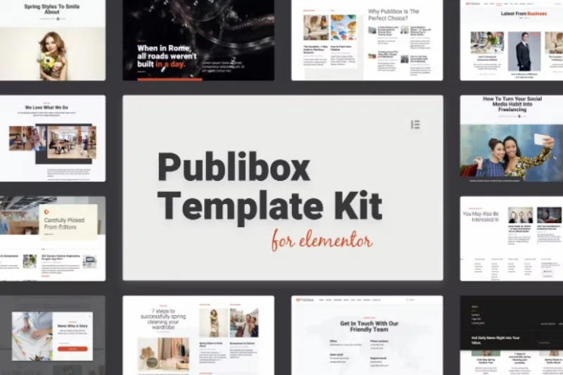 Publibox – Blog & Magazine Elementor Template