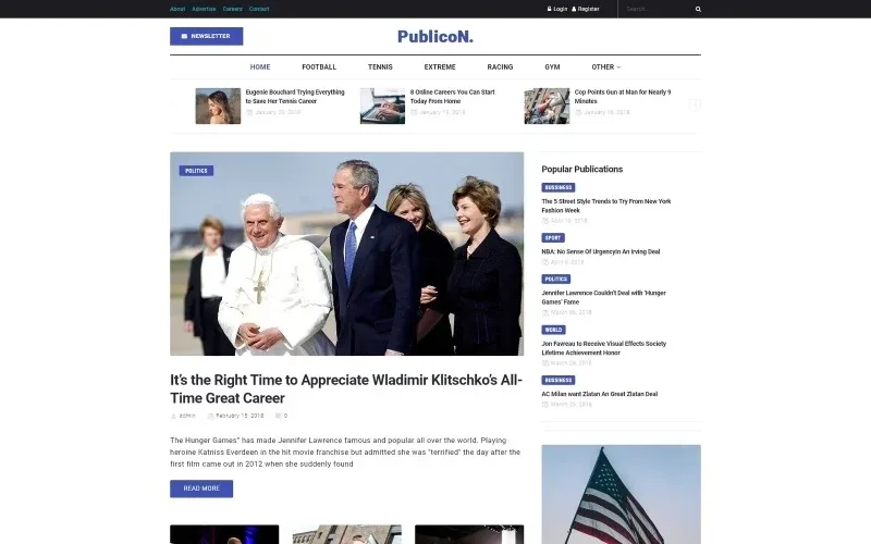 Publicon – News Portal WordPress Elementor Theme WordPress Theme