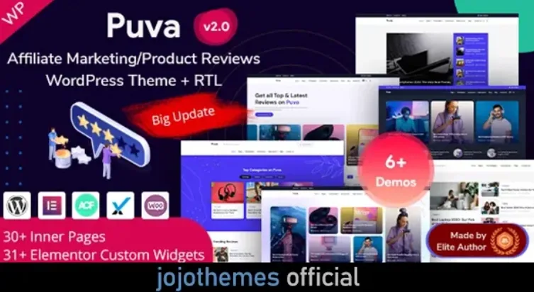 Puva – Online Blogging & Affiliate Product Reviews WordPress Theme