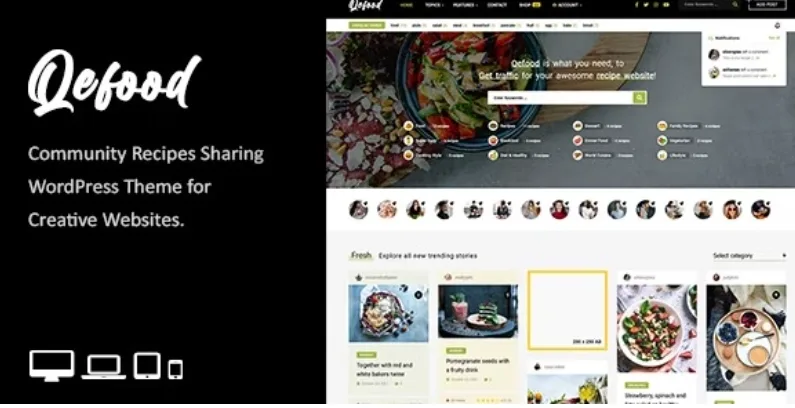 Qefood – Community Sharing WordPress Theme