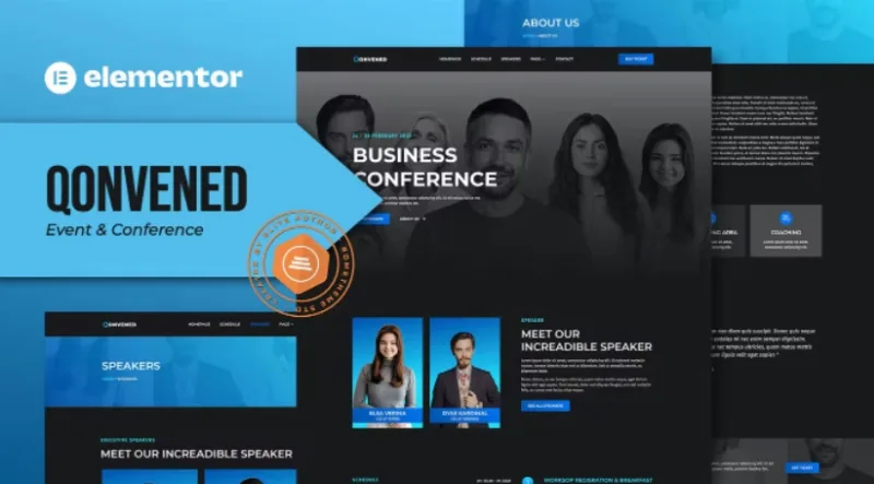 Qonvened – Event & Conference Elementor Template