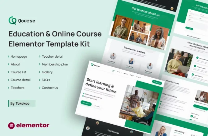 Qourse | Education & Online Course Elementor Template
