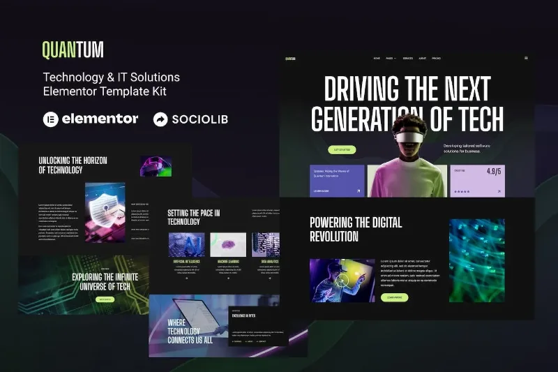 Quantum – Technology & IT Solutions Elementor Template