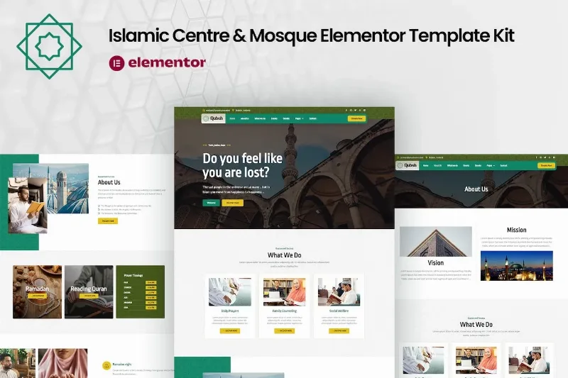 Qubsh – Islamic Centre & Mosque Elementor Template