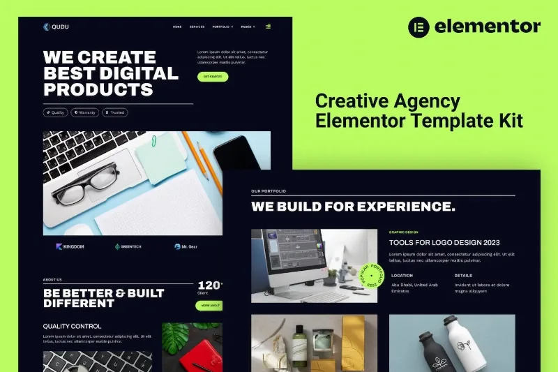 Qudu – Creative Agency Elementor Pro Template