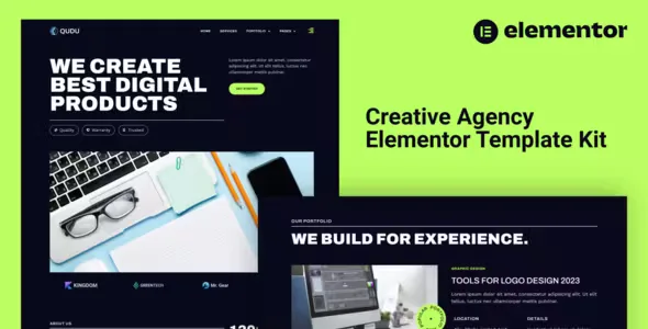 Qudu Creative Agency Elementor Template Kit