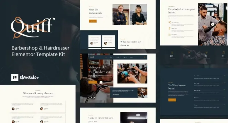 Quiff – Barbershop & Hairdresser Elementor Template