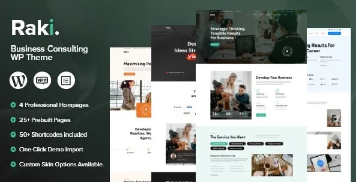 Raki – Business, Finance Consulting WordPress Theme