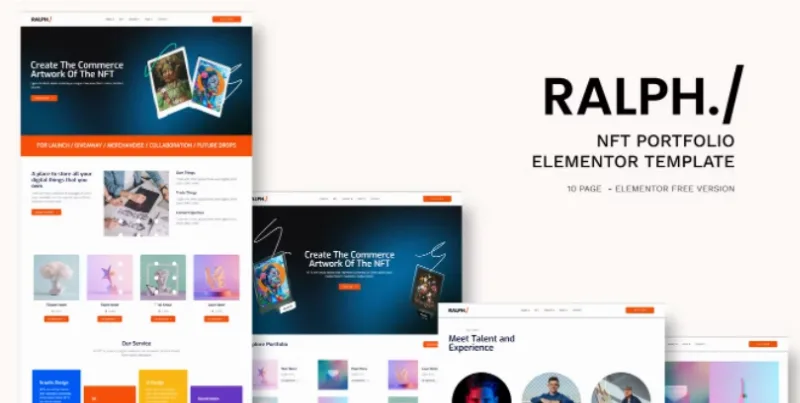 Ralph – NFT Portfolio Elementor Template