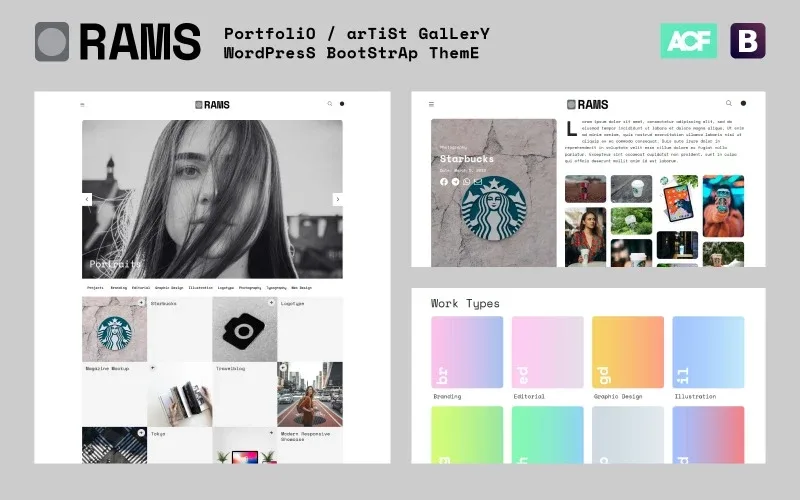 RAMS – Portfolio Artist Gallery WordPress Theme