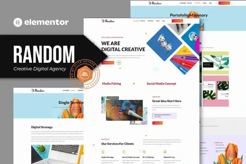 Random – Creative Digital Agency Elementor Template Kit
