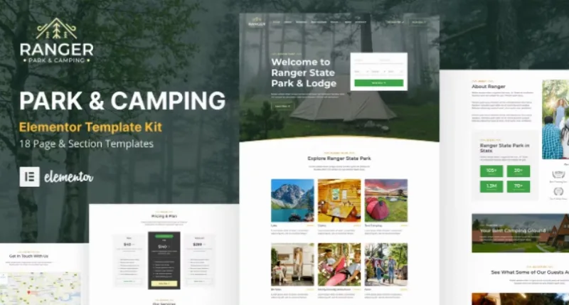 Ranger – Camping & Adventure Elementor Template