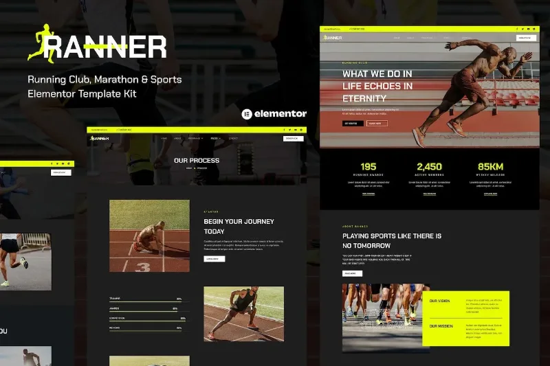 Ranner – Marathon Running Club & Sports Elementor Template