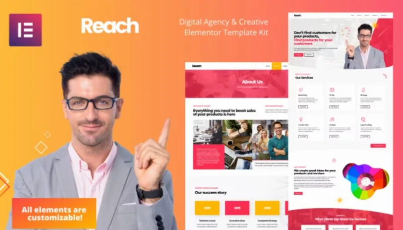Reach – Digital Agency & Creative Elementor Template