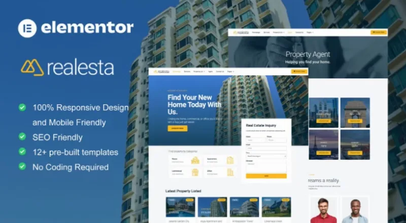 Realesta – Real Estate Elementor Template