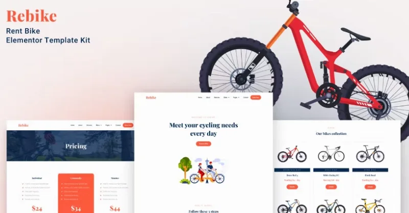 Rebike – Rent Bike Elementor Template