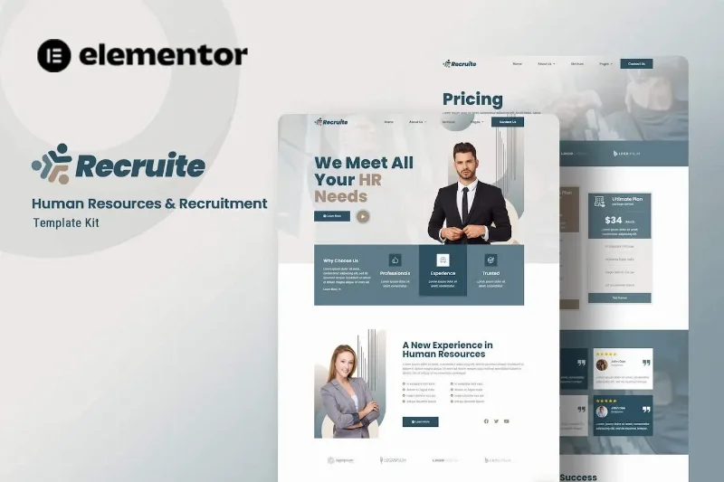 Recruite – Human Resources & Recruitment Elementor Template