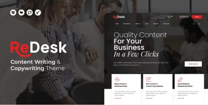 ReDesk – Content Writing & Copywriting Theme