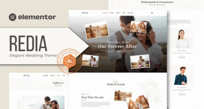Redia – Elegant Wedding Theme Elementor Template