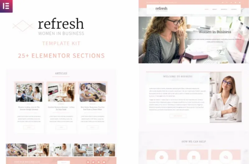 Refresh – Women in Business Elementor Template