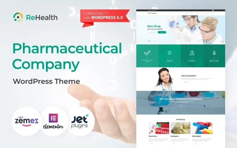 ReHealth – Medical & Drug Store WordPress Theme
