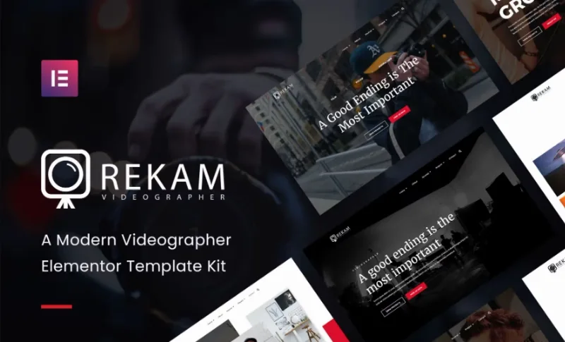 Rekam – Modern Videographer Elementor Template Kit