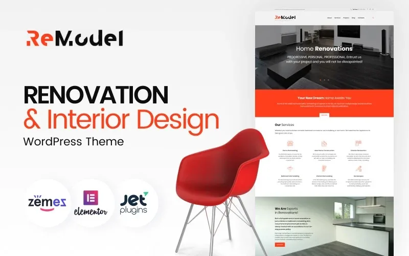 Remodel – Renovation & Interior Design WordPress Theme