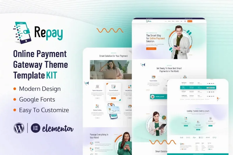 Repay | Payment Gateway Elementor Template