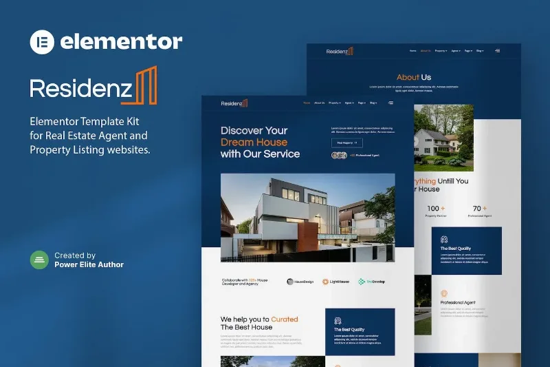 Residenz – Real Estate Agent & Property Listing Elementor Template