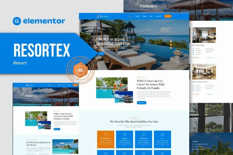 Resortex – Hotel & Resort Elementor Pro Template