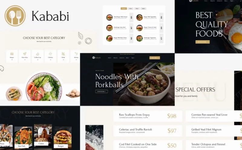 Restaurant WordPress Theme – Kababi
