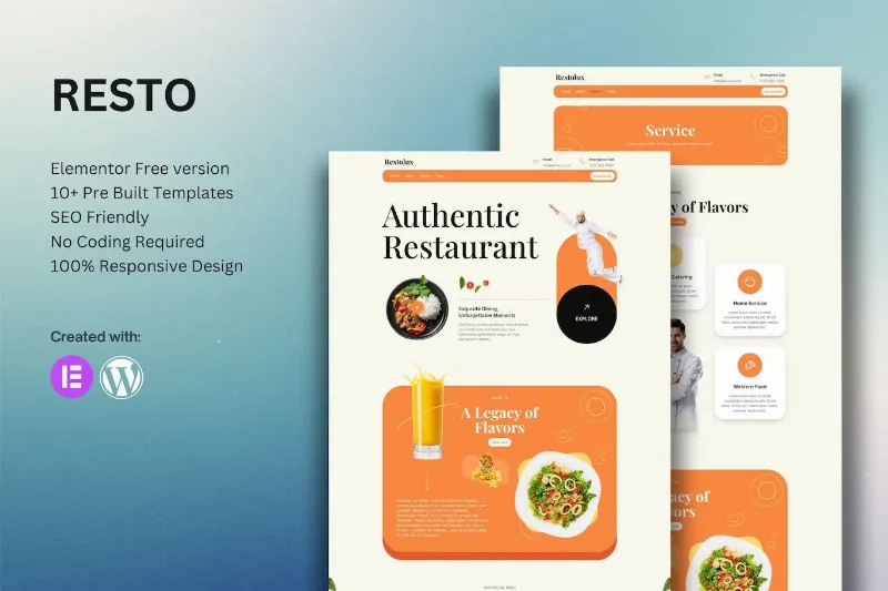 Restolux – Restaurant Elementor Template