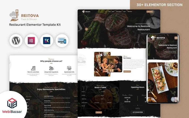 Restova – Fast Food & Restaurant Responsive Wordpress Theme WordPress Theme