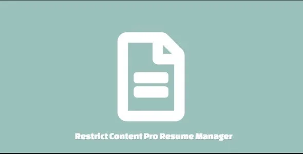 Restrict Content Pro - Resume Manager