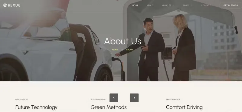 Rexus – Electric Vehicles Elementor Template