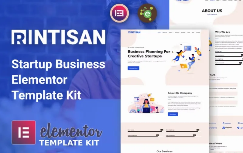 Rintisan – Startup Business Elementor Template