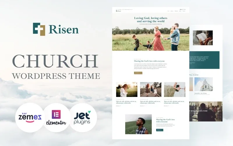 Risen – Neat WordPress Theme Church WordPress Theme