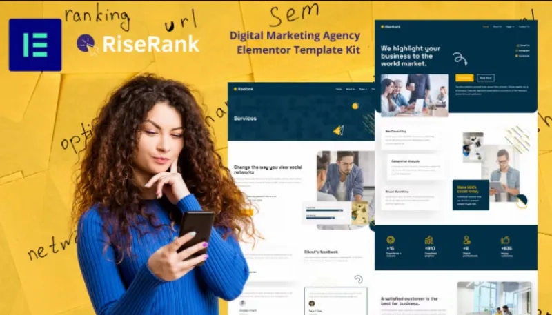 Riserank – Digital Marketing Agency Elementor Template