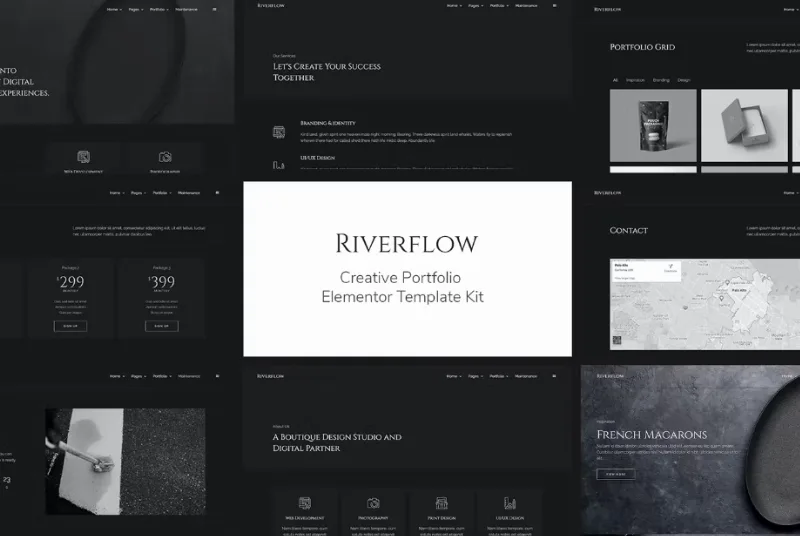 Riverflow – Creative Portfolio Elementor Template