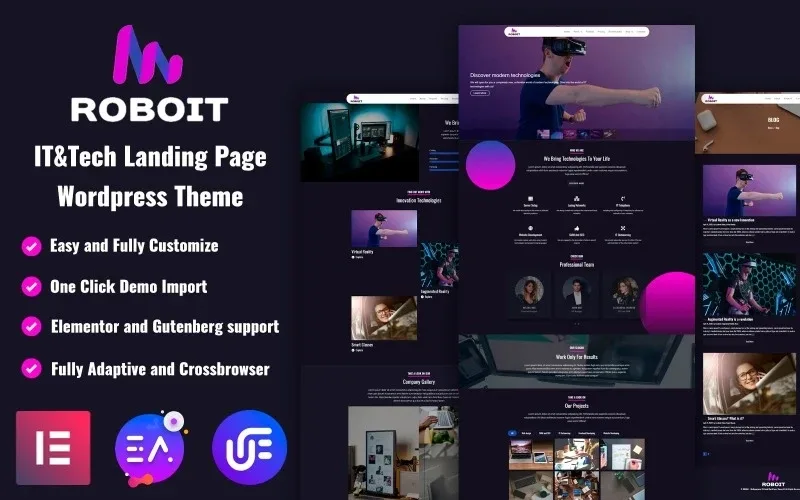 ROBOit – Multipurpose IT and Technologies Landing Page WordPress Theme