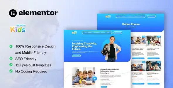 RoboticaKids Robotic School Elementor Template Kit